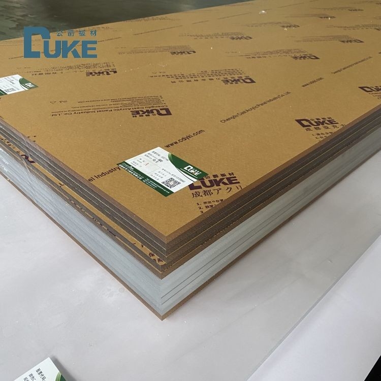 Duque feuille acrylique coulée de qualité optique 100% vierge Mitsubishi MMA haute clarté 92% précision miroir 10 mm 2 mm plastique imprimable UV