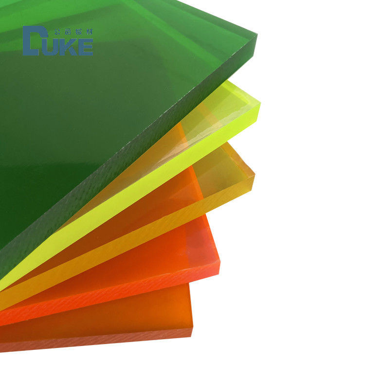 Panneau fluorescent en PMMA coulé, plastique acrylique PMMA, panneau de décoration publicitaire