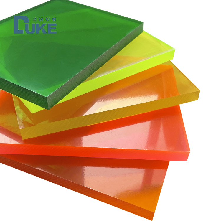 Panneau fluorescent PMMA coulé sur mesure de 50 mm 12 mm PC 6 mm PE Acrylique plastique publicitaire panneau de décoration 10 mm Coupe faite de lumière