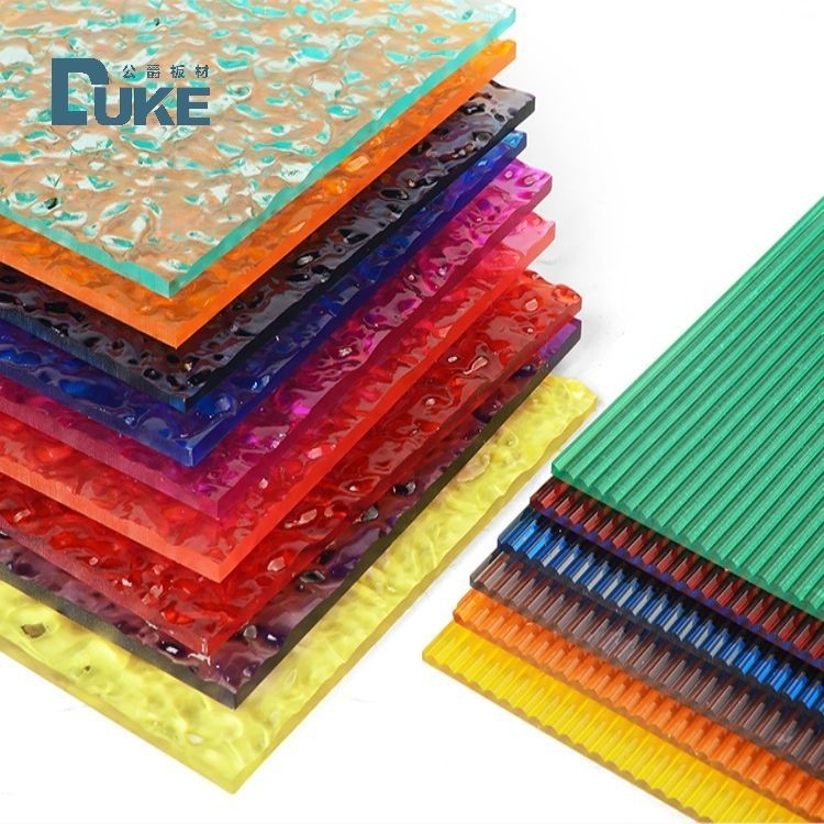 Textures décoratives de couleur lumineuse texturées de feuille d'acrylique