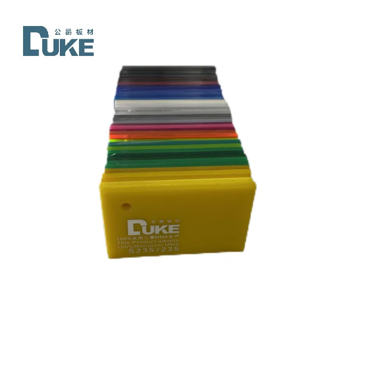 Duke 100% vierge Mitsubishi feuille acrylique coulée personnalisée couleur baignoire feuille de plastique prix compétitif 12mm 5mm coupe MMA