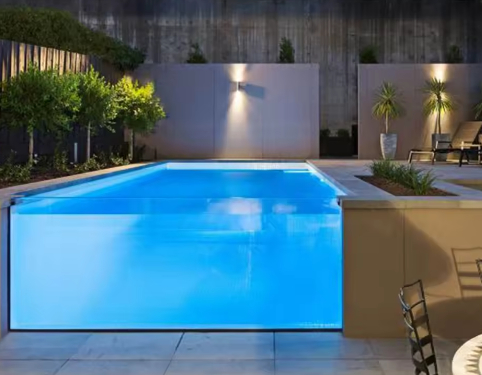 Paroi de piscine acrylique transparente de grande taille personnalisée pour piscine Infinity Edge Hotel Villa Resort