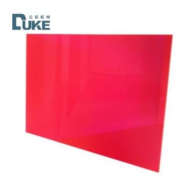 Résistance aux rayons UV Fluorescent Transparent Feuille de Perspex Acrylique Cast Rouge / Rose Pour la Publicité
